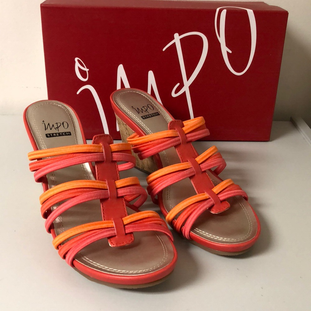 Impo Women’s Slip On Open Tie Wedge Sz 8 1/2 M